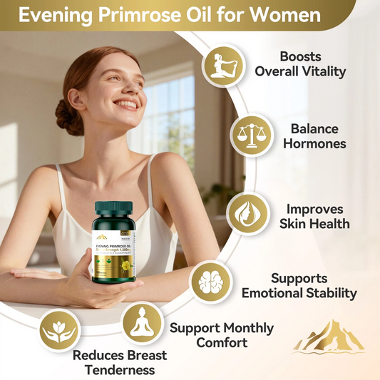 Surspark Evening Primrose Oil for Women 1500mg, 120 Softgels
