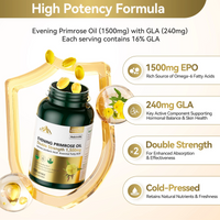 Surspark Evening Primrose Oil for Women 1500mg, 120 Softgels