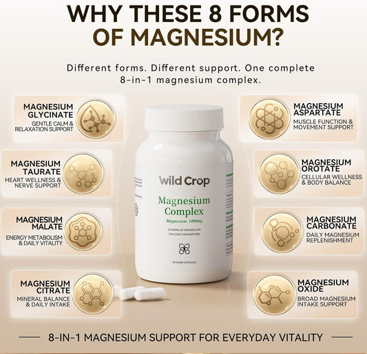 Wild Crop 8-in-1 Magnesium Complex 1000mg — product image 2